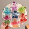 New Gradient Flower Hair Claw Clips Non-Slip Hair Clips for Women Cute Shark Clips Hawaiian Hair Flower Clip Large Plumeria