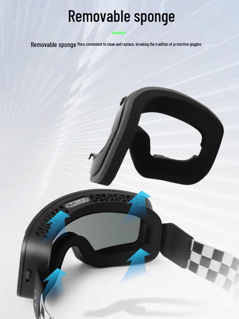 Smart Color-Changing Anti-Fog Polarized Motorcycle Goggles with Wind, Sand, and UV Protection