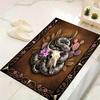 Western Bull Skull Carpet Rug for Living Room Bedroom Home Sofa Decoration, Kids Play Non-slip Floor Mat