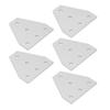 5Pcs Tie Plate 5 Holes Aluminum Robust Reinforced Connecting Mending Plate for Furniture Mechanical Industry 4040T