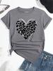 Urban Fashion Women's Leopard-print Short-sleeved Top Summer Daily Casual Women's Crew-neck T-shirt Outdoor Street Elegant Top