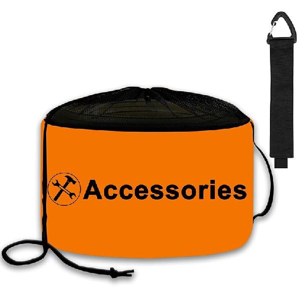 UNXMRFF 1-Pack Yellow Waterproof RV Hose Storage Bags With Drawstring Mesh Top, RV Utility Bag, Sewer Hose Bag, Camper Tools Accessories Bag For