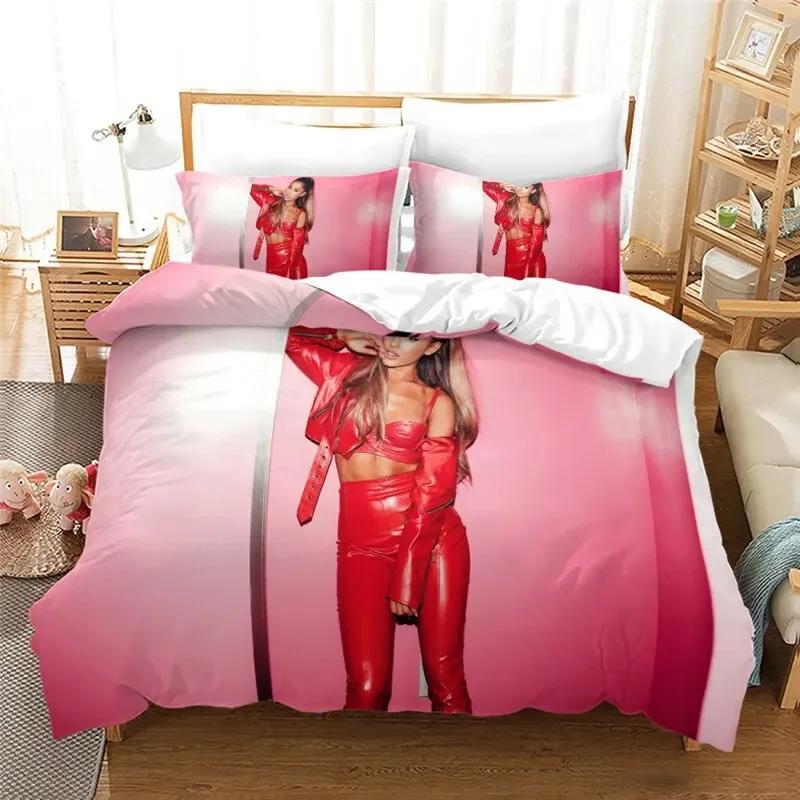 Fashion Sexy Girl Ariana Grande 3D Bedding Set Duvet Cover With Pillowcase Set Home Textile Bedclothes Twin Full Queen King Size
