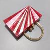 Evening Party Luxury Brand Clutch Patchwork Purse Genuine Shoulder Chain Acrylic Women's Handbag Rectangular Hand Bags Elegant