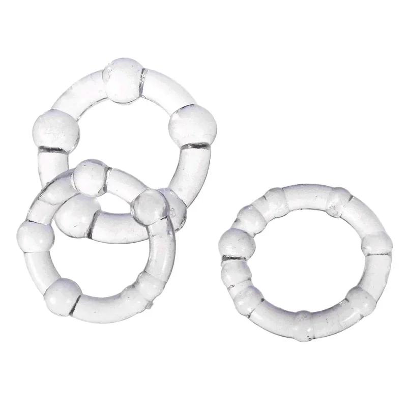 Silicone Reusable Penis Sleeve Flexible Glans Penis Enlarger Extender Delay Ejaculation Cock Ring Sleeve Adult Sex Toys For Men