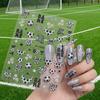 2pcs/set Football Design Nail Decoration Stickers Glittering Football Nail Decoration  Manicure