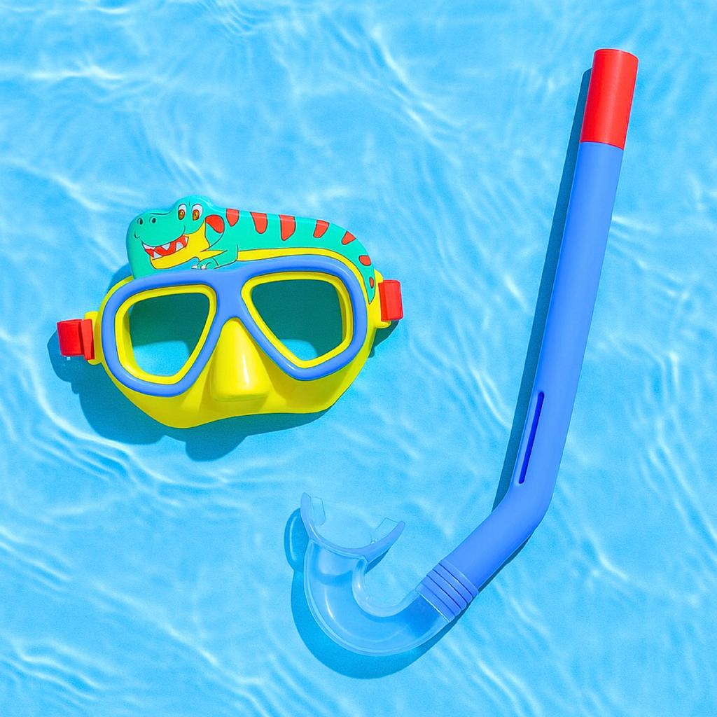Diving Set: Mask, Snorkel, Swimming Goggles, Dinosaur