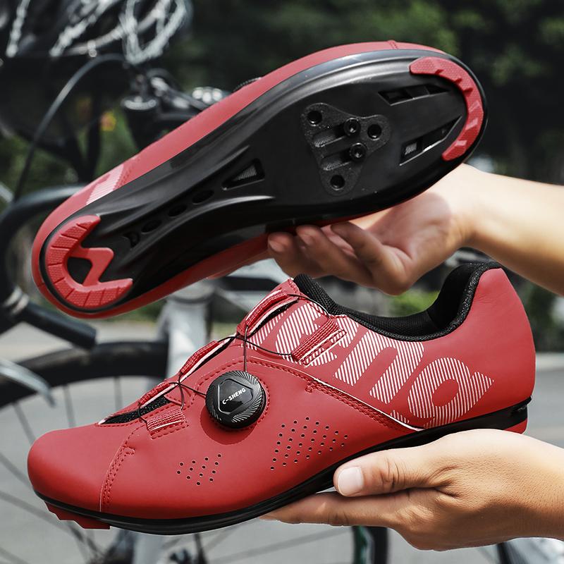 Stivali da Bicicletta Unisex per Esterno Mountain Bike Bici da Strada Stivali Moda Negozio di Ciclismo Scarpe Autobloccanti per Bici da Strada da Donna/Uomo Traspiranti