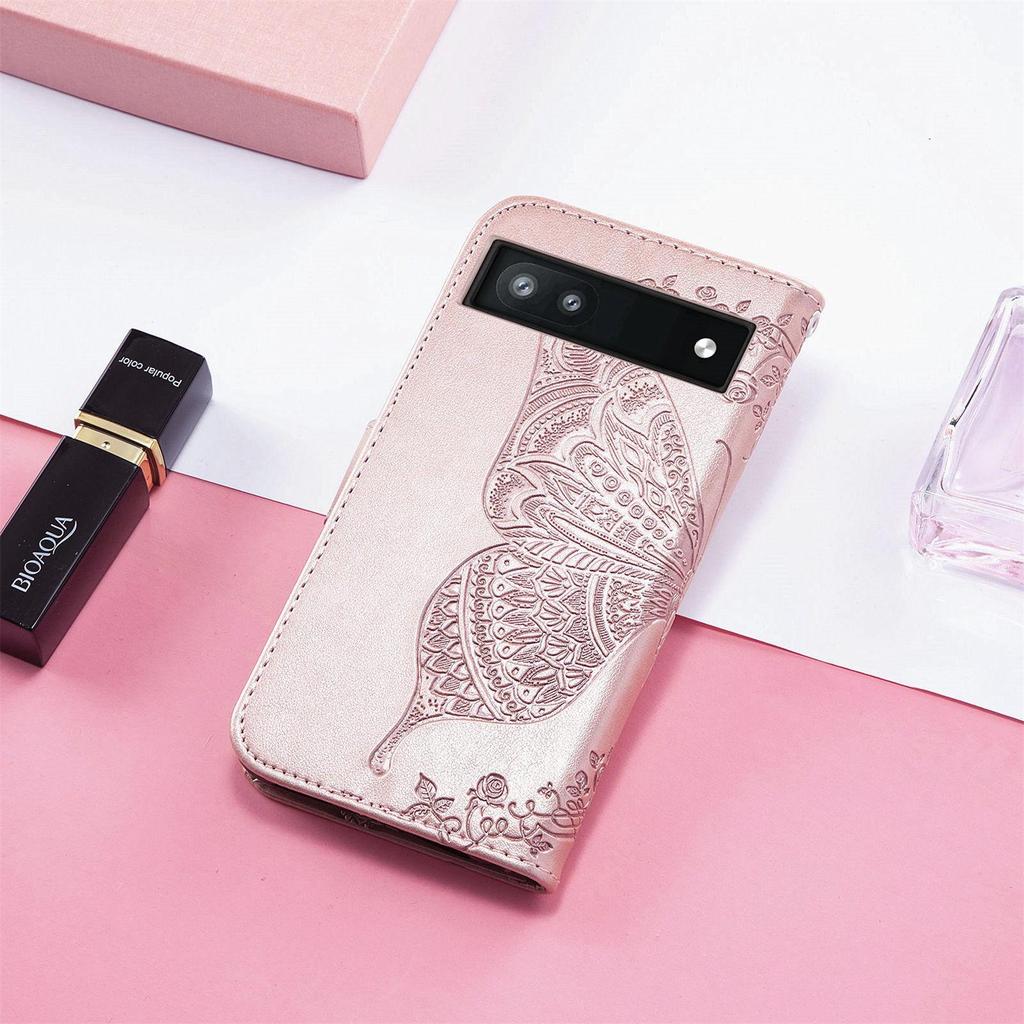 Google Pixel 10 Leather Flip Case with Embossed Card Slot & Magnetic Closure, Fits Google 8 Pro