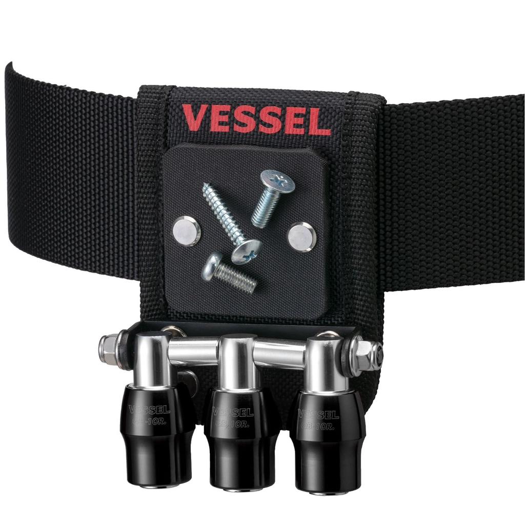 VESSEL Quick Catcher Triple Holder with Magnet, Black, QB-10MB3K