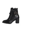Plus Size Women's Martin Boots,Chunky Heel Platform Ankle Booties with Lace Trim,Waterproof Fashion Boots for Fall Winter
