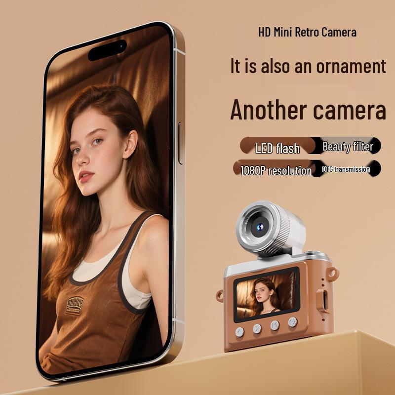 Retro Mini CCD Camera for Campus Students - HD, Selfie-Ready, Portable