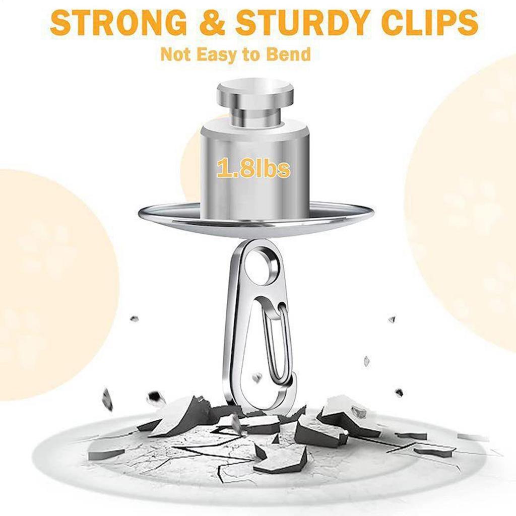 Dog Tag Clip 4-pieces Stainless Steel Quick Clips for Pet Collars Dog Cat Positioning Device Secure Supplies for Outdoor
