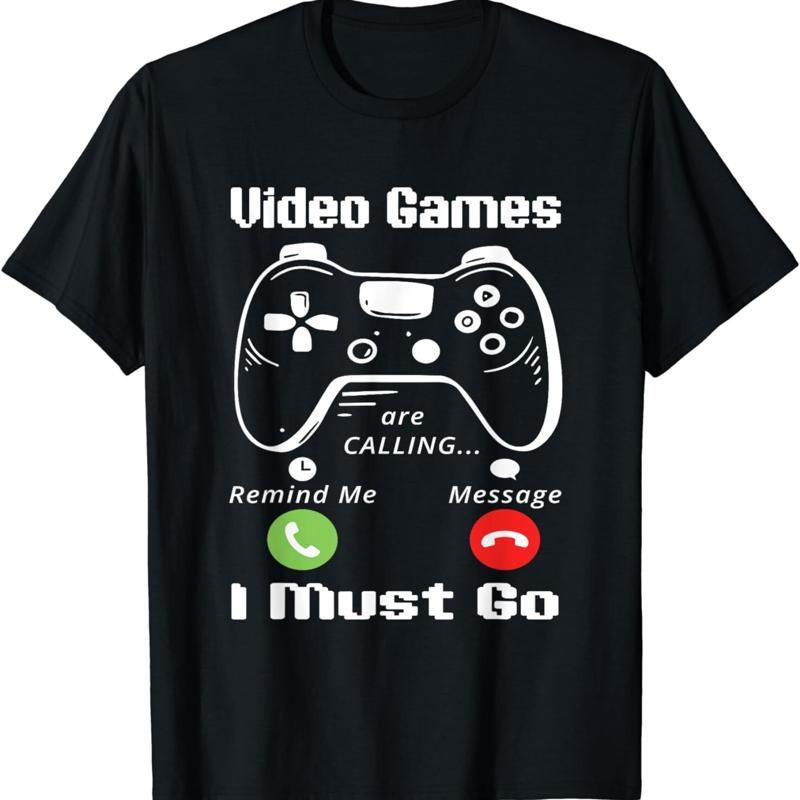 

Video Games Are Calling And I Must Go funny Gamer console T Shirt S разноцветный