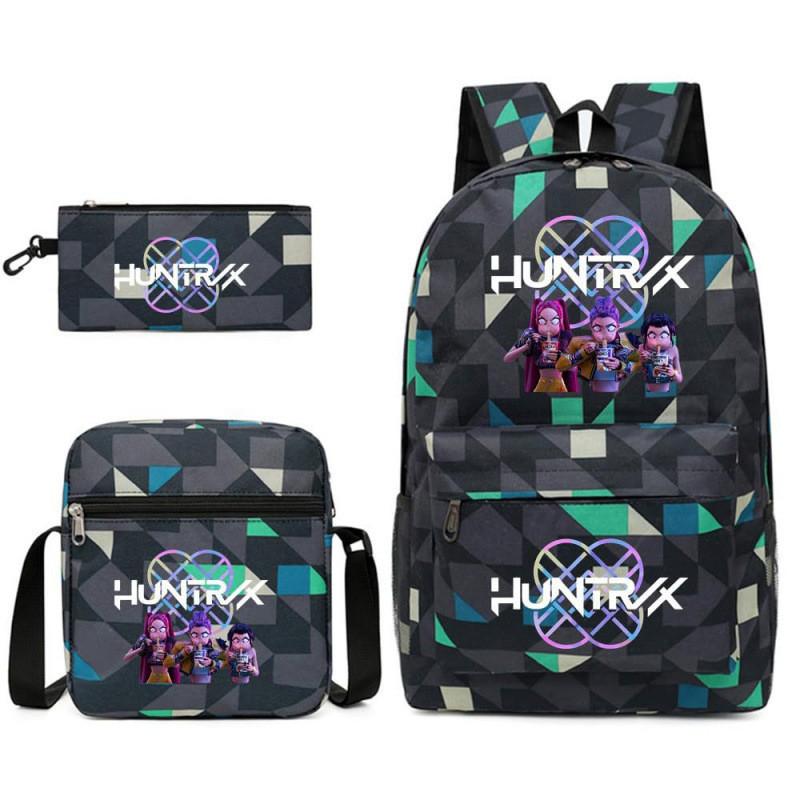 Kpop Dämonenjäger Kinderrucksack mit atmungsaktivem Oxford-Stoff für Schule und Freizeit