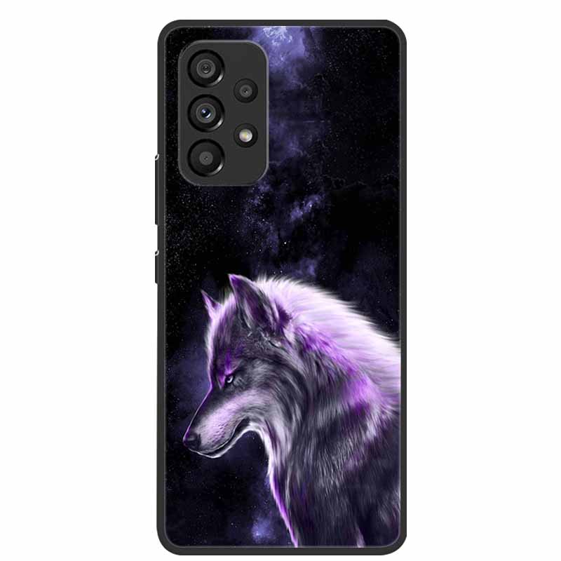 For Samsung Galaxy A53 5G Case Animals Silicone TPU Soft Phone Back Cover Case For Samsung A53 5G SamsungA53 Wolf Funda Coque