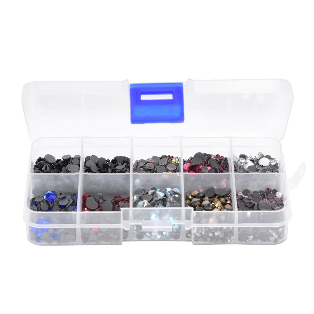 

5000 шт. Стеклянные стразы с плоским дном для горячей фиксации, декор для ногтей, чехол для телефона, DIY фурнитура для ювелирных изделий