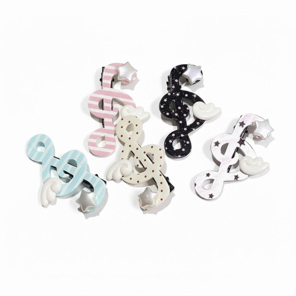 Anti Slip Music Note Hairpin Polka Dot Side Hair Clip Musical Note Hair Clip Creative Gift