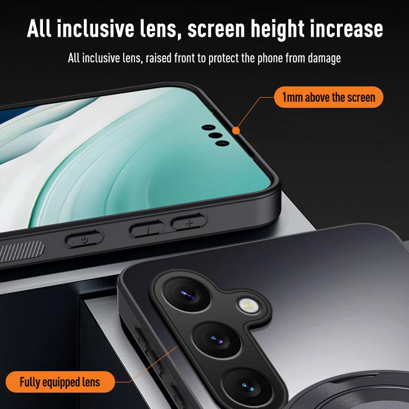 For Samsung A05 A06 A14 A15 A16 A35 A36 A56 A24 A34 A54 A25 A35 A55 A17 Magnetic Ring Stand Back Phone Case Ring Protect Cover