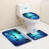 Christmas Bathroom Floor Mat Toilet Three-Piece Set