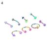 8Pcs Mixed Style Lip Tongue Eyebrow Nose Ring Barbell Body Piercing Jewelry