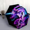 Unicorn, Fantasy Themed Automatic Opening and Closing Umbrella, Compact Travel Umbrella, Lightweight and Portable, Suitable for Beach Commut