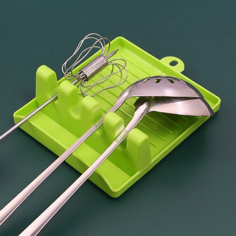 Plastic Spatula Rack Kitchen Countertop Spatula Spoon Storage Drain Rack Home Pot Cover Cutting Board Rack Cutlery Storage Rack