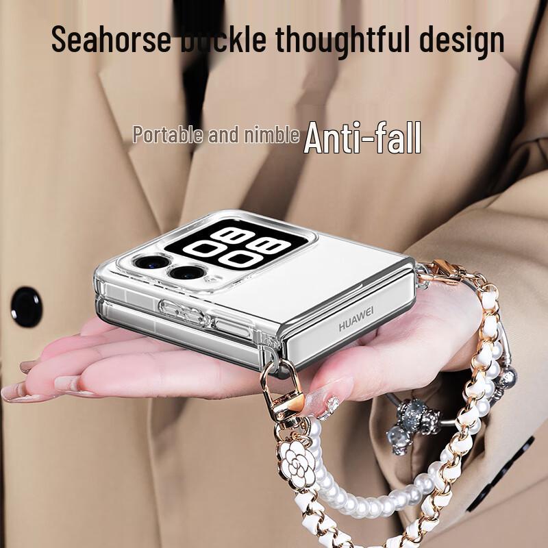 KMaxAI Transparent Folding Phone Case with Lanyard