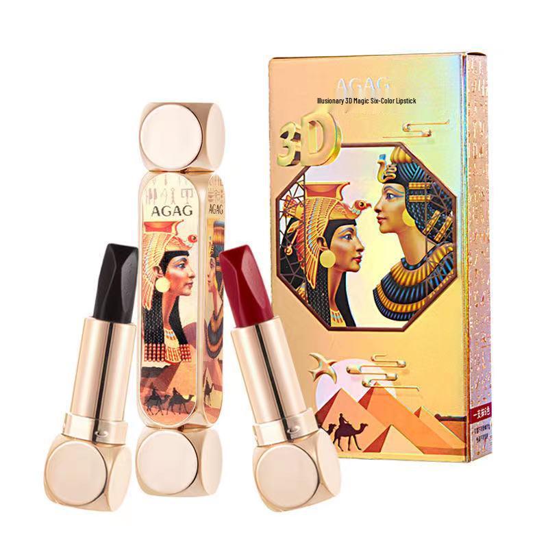 AGAG Magic Queen Doppel-Tube Matter Samt-Lippenstift: 6 Langanhaltende Farben, einschließlich Rotten Tomato.