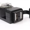 Motorcycle Phone Charger Vehicle-mounted Dual USB Quick Charger  Handlebar Waterproof QC 3.0 Digital Voltmeter USB Cable Adaptor