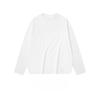 Minimalist Women's Warm Cotton Long-Sleeve T-Shirt for Spring, Autumn, Winter