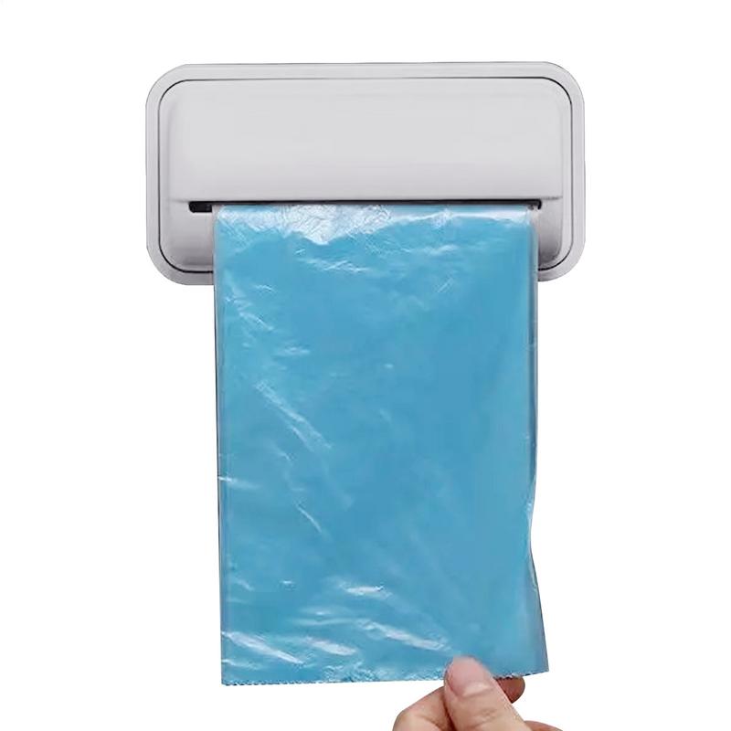 1Pc Garbage Bag Dispenser Roll Holder Self Adhesive Plastic Bag Holder Wall Mounted Garbage Bag Dispenser Kitchen Storage