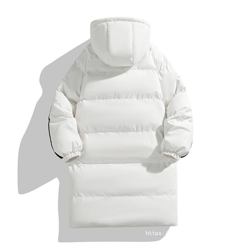 Cotton Clothes Men's New Winter Thickened Medium and Long Cotton Clothes Men's and Women's Large Size Hooded Warm Bread
