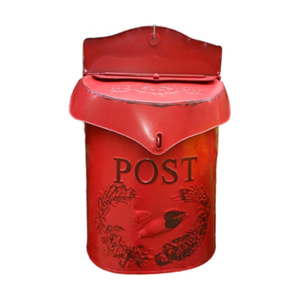 Wall Mounted Mailbox Post Magazines Box Letter Box Catcher Shabby Chic Mailbox for Garden Gate Office House Outside Front Door