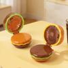 Portable Hamburger Shaped Mini Fan With 2 Battery Power For Desktop Or Handheld Use In Home Office Or Outdoor