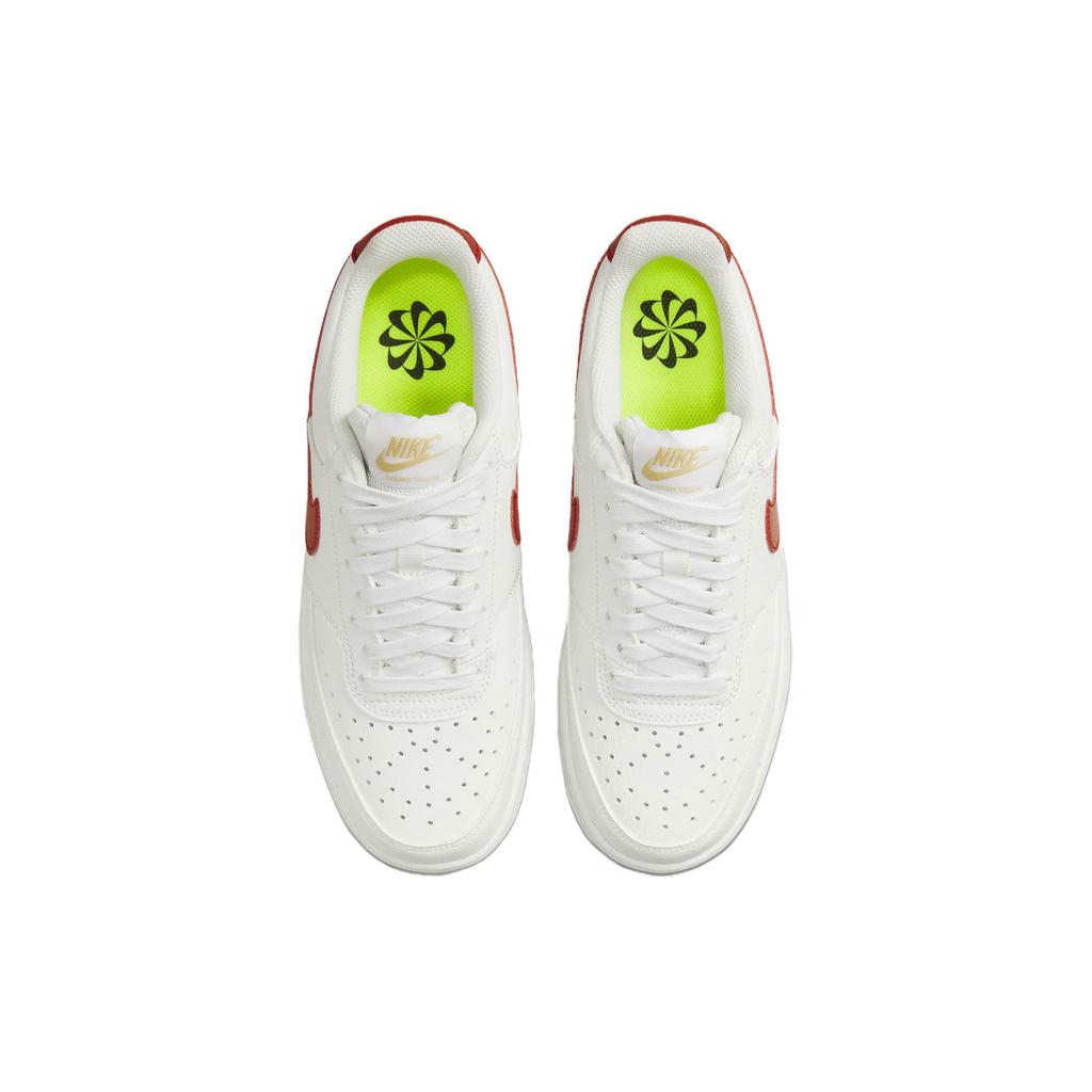Nike Court Vision Low Comfortable Skate Shoes Women Sneakers White Red DH3158-104