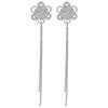 High-end luxury long 2-line fringed earrings