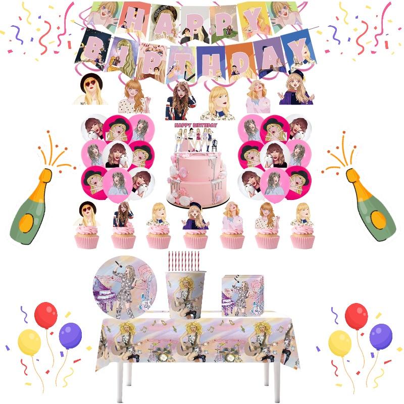 Other Brand Taylor Swift Party Supplies Plastic And Paper Materials For Versatile Decorations