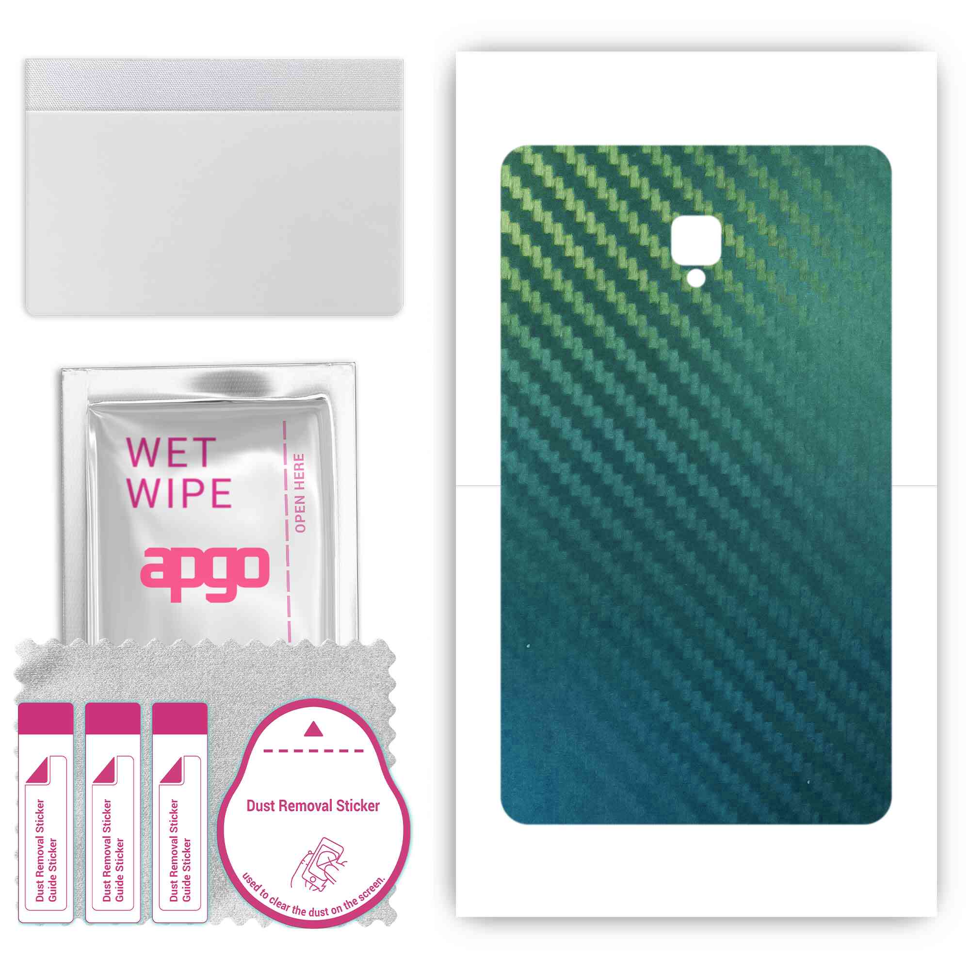 

Захисна наклейка apgo для задньої панелі, сумісна з Samsung Galaxy Tab A 8.0 (2018 р), Пакетна плівка, фольга, вініл - візерунок карбоновий хамелеон CAKA1