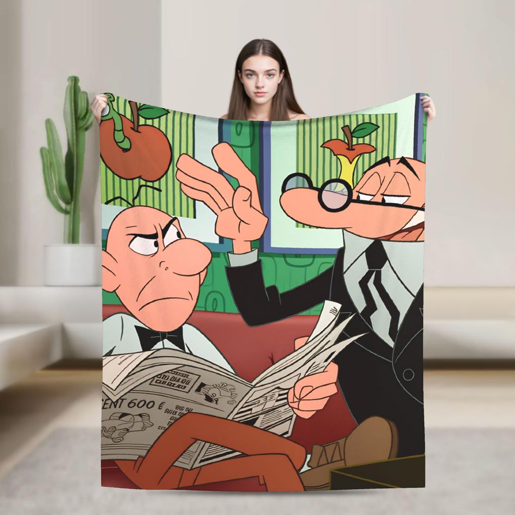 Blanket Decorative Mort & Phil Mortadelo y Filemón Throw Blanket  Flannel Bedspread For Home Decor Comfortable Sofa Bed Cover
