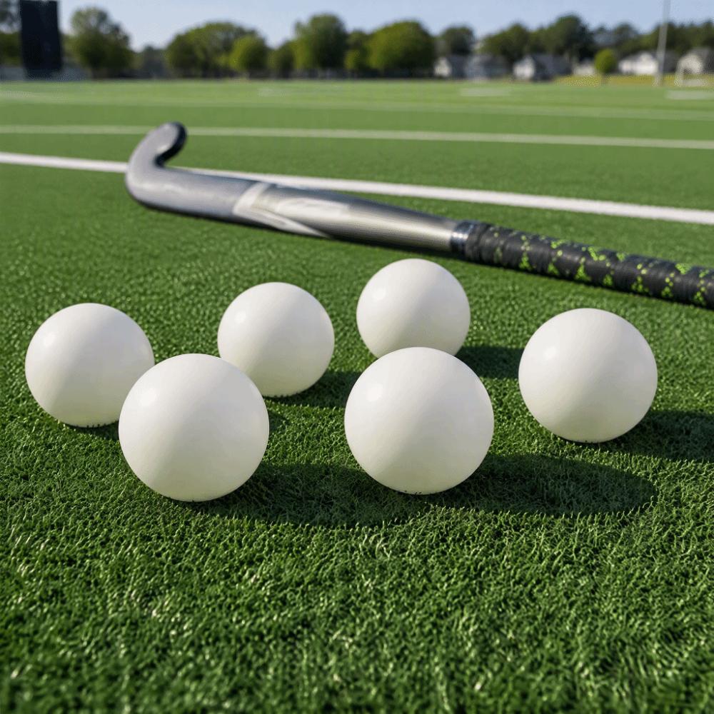 6PCS Hollow Hockey Balls High Visibility Glow Hockey Balls Hockey Practice Balls Night Hockey Games