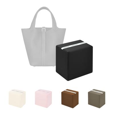 KINGS IN BAG Hermès Picotin Bag Pillow, Satin and Memory Foam Composite, Lightweight, Freestanding, Keeps Its Shape During Closet Storage (For Noir an