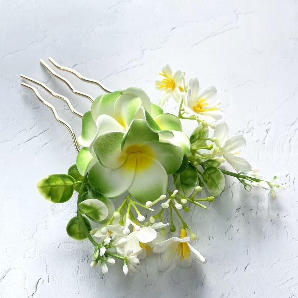 Colorful Large Flower Hairpin Side Clip Artificial Floral Hair Clip Fresh Flowers Hair Claw  Party