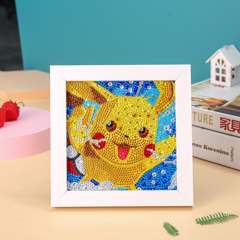 Kids Full Drill 5D Diamond Painting Kit, Cartoon Animal Handmade Diy Diamond Paste Decor Art