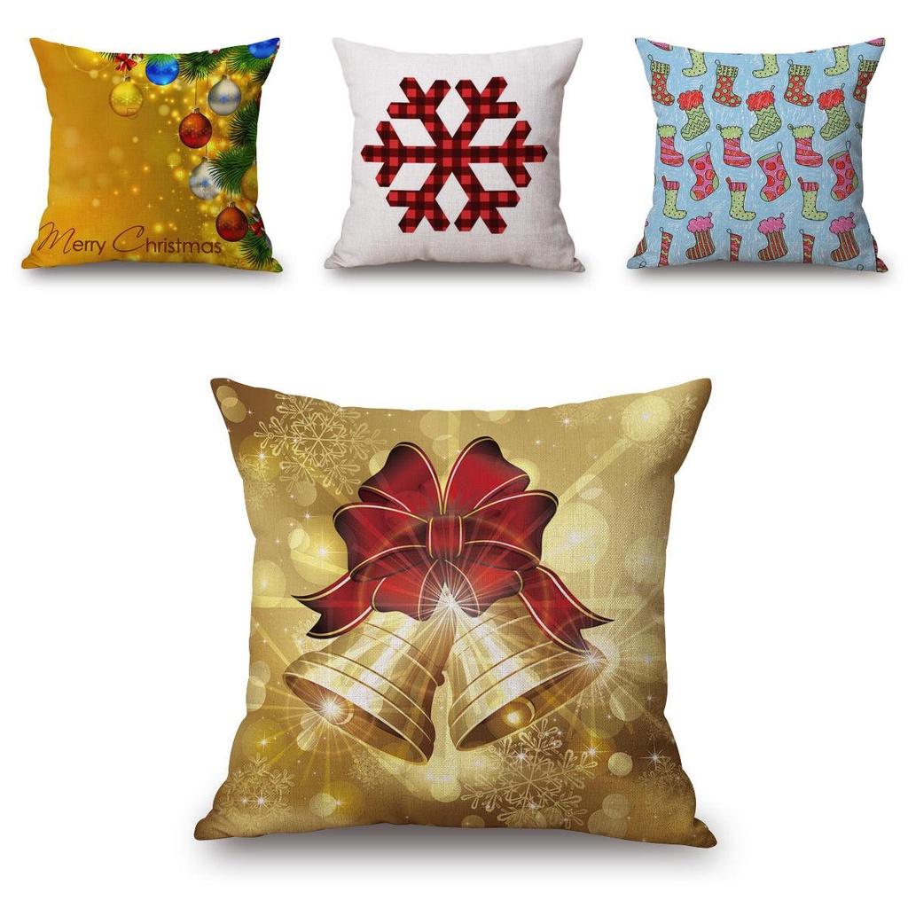 Classic Merry Christmas Xmas Gift Designed Throw Pillow Case Cover Cushion 18 X 18 Inch Ideal For Holiday Cheer And Comfort