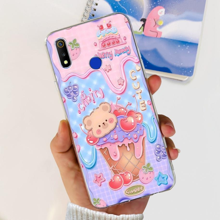 For Realme 3 Pro Case Soft Silicone Marble Butterfly Cover For OPPO Realme 3 Pro RMX1851 Coque Realme3 3i RMX1825 RMX1821 Fundas