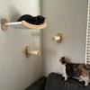Cat Climbing Shelves Tree Cat Hammock Wall Mounted Tower Hand Woven Cat Wall Hanging House Macrame Detachable Steps & Platform