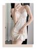 2025 Women's Summer Ice Silk Lace Camisole Pajamas - Breathable, Sexy, French-Style Nightdress for Home