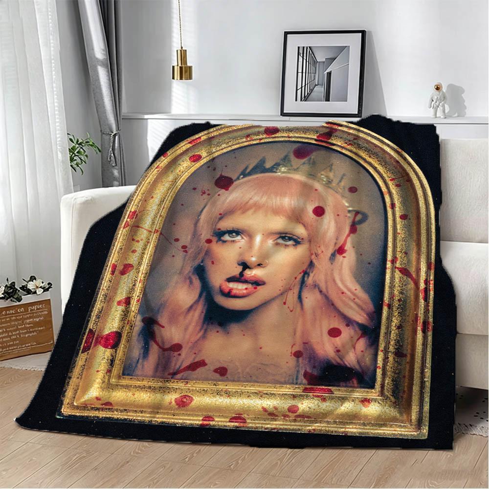 M-Melanie Martinez Hades Sänger 2026 3D Flanelldecke Weiche Überwurfdecke Kunst Für Heimdekoration Schlafzimmer Bett Sofa Picknick Fans Geschenke
