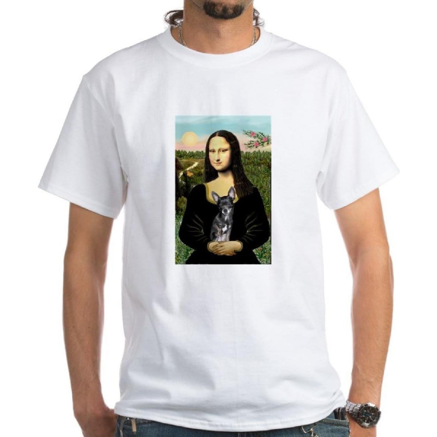 CafePress - Mona Lisa_Chihuahua - 100% Cotton T-Shirt White XXXXXL белый